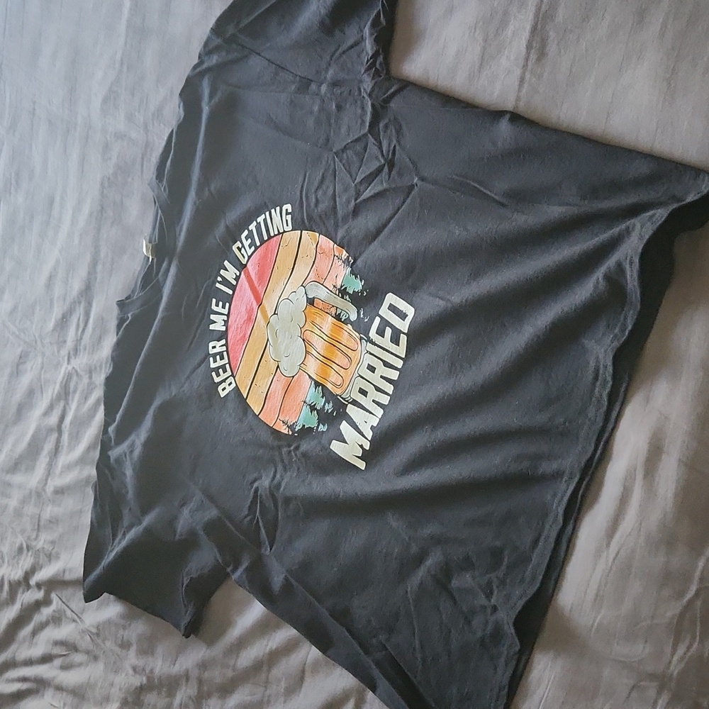 Men's corny pre-wedding t-shirt,  size 2XL